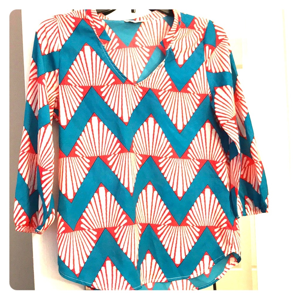 Red, white and blue blouse!